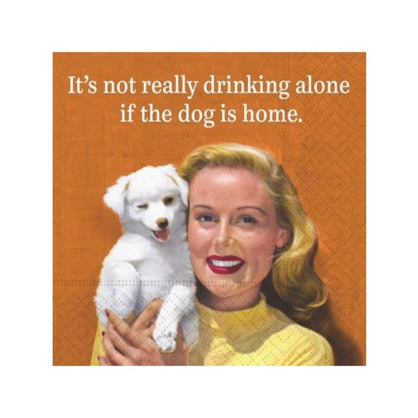 If the Dog is Home Napkins Design Design Home - Barware - Cocktail Napkins