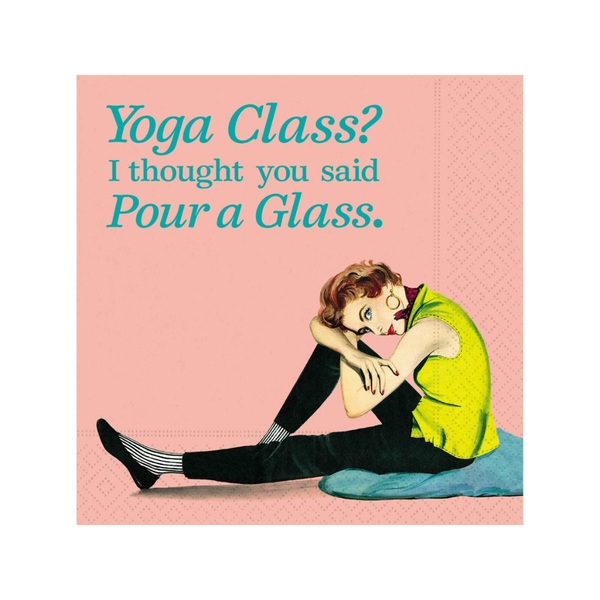 Yoga Class Napkins Design Design Home - Barware - Cocktail Napkins