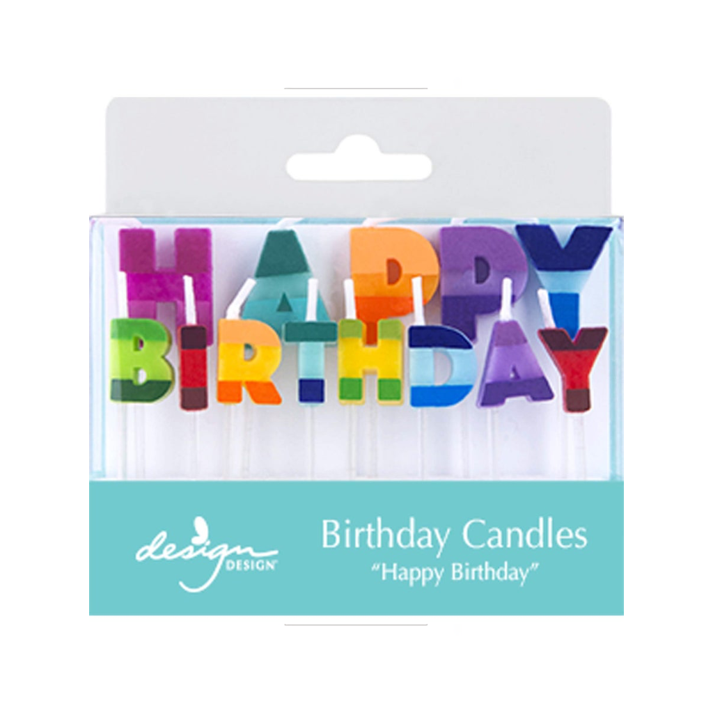 Color Block Sculpted Birthday Candles Design Design Home - Candles - Sparklers & Birthday Candles