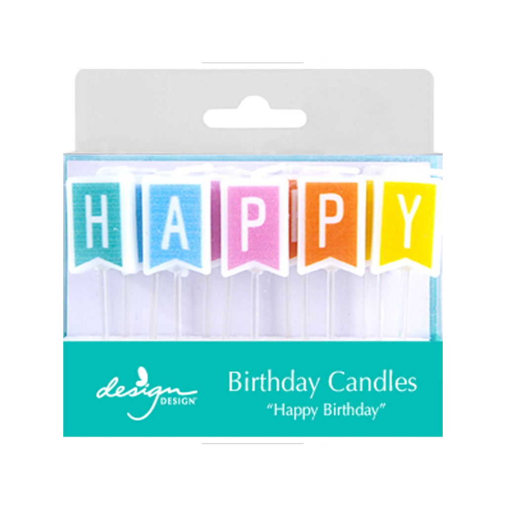 Soft Bright Birthday Flags Sculpted Birthday Candle Design Design Home - Candles - Sparklers & Birthday Candles
