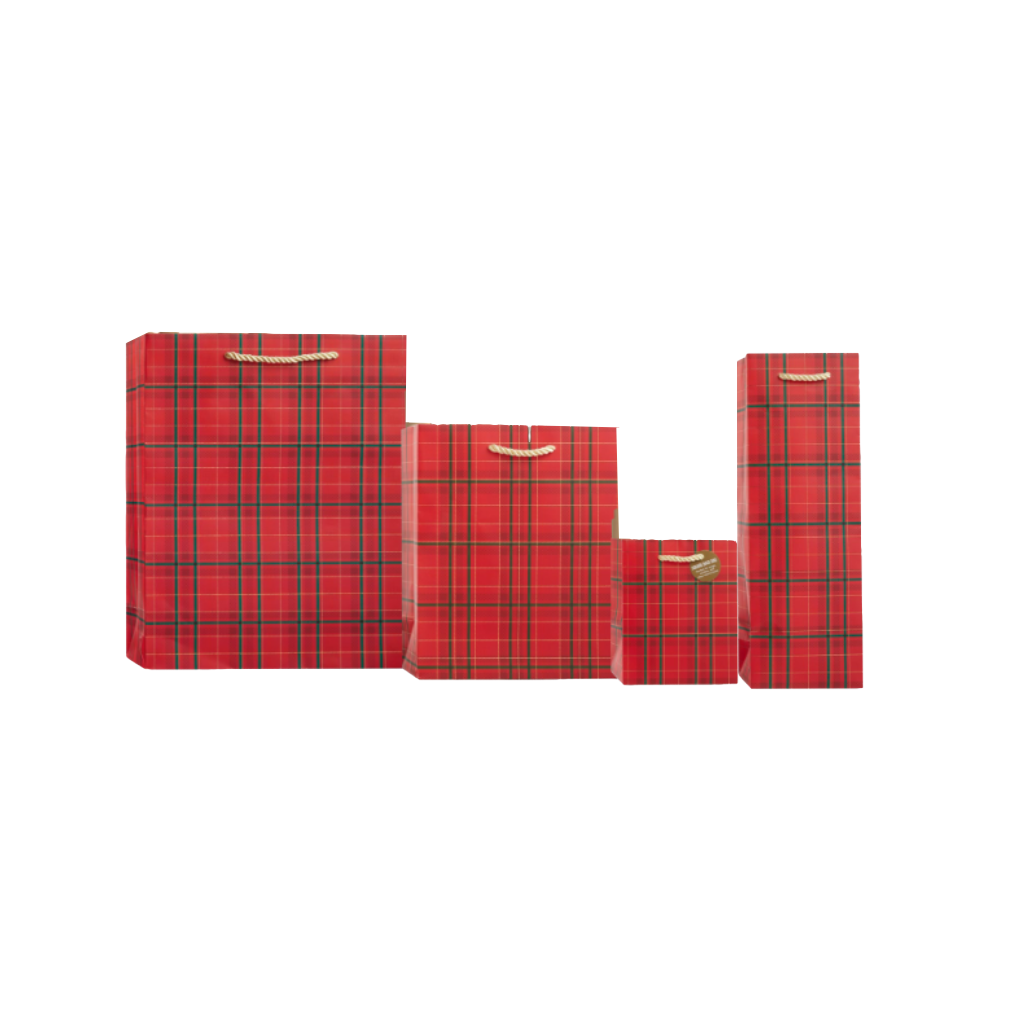 Plaid Tidings Holiday Gift Bags Design Design Paper & Packaging - Gift Bags - Holiday - Christmas