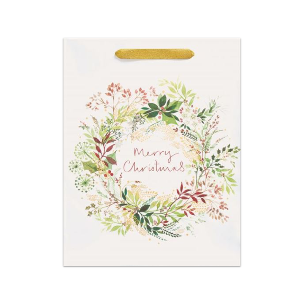 MEDIUM Magical Wreath Gift Bags Design Design Paper & Packaging - Gift Bags