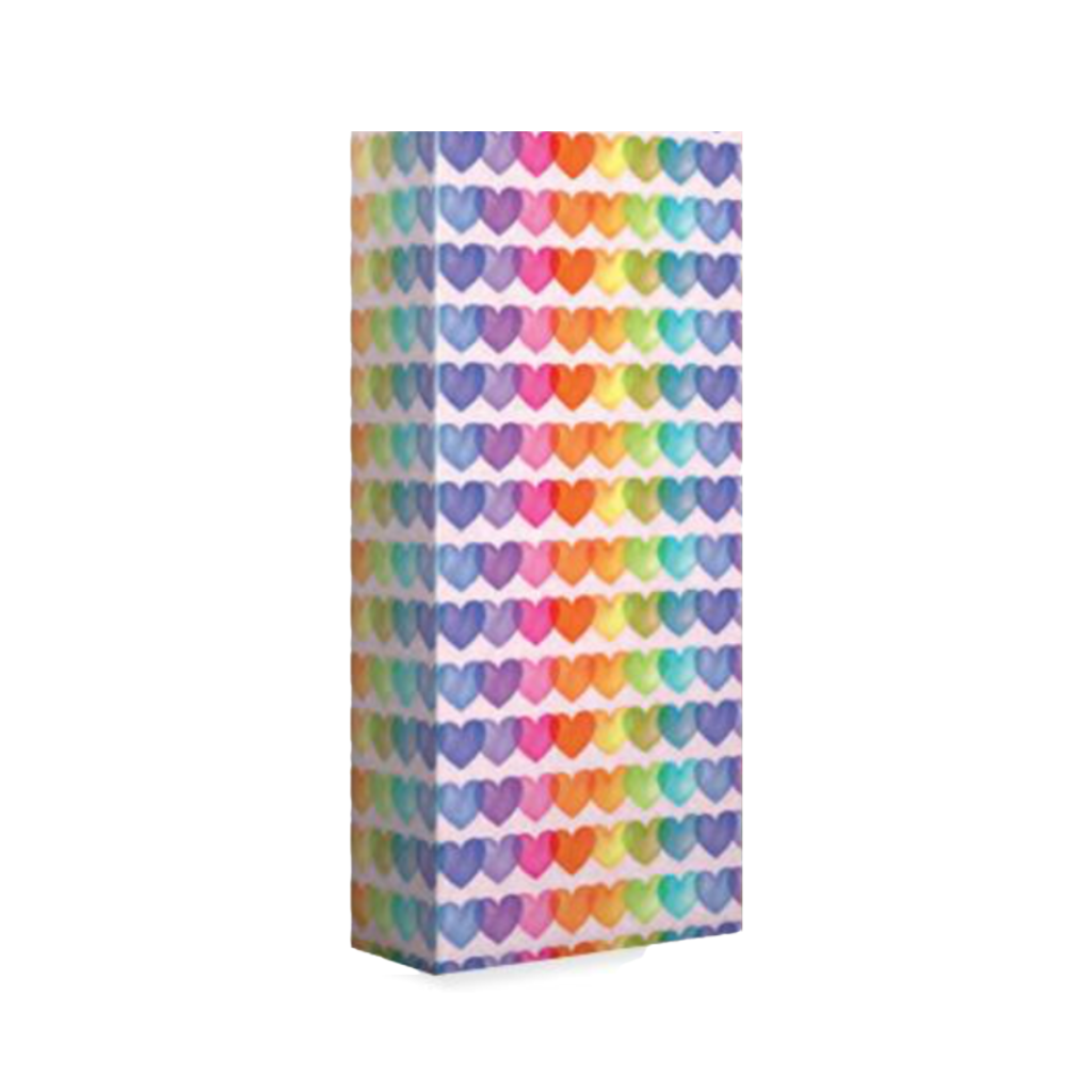 Over The Rainbow Hearts Wrapping Paper Roll Design Design Paper & Packaging - Gift Wrap