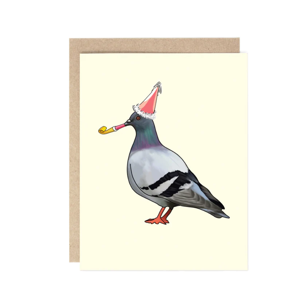 Party Pigeon Birthday Card Drawn Goods Cards - Birthday