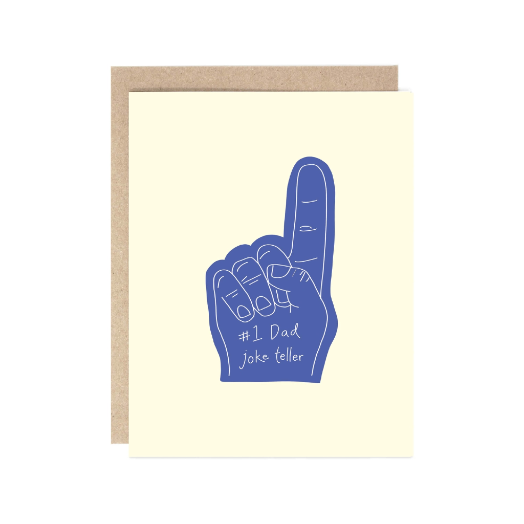 Foam Finger Dad Joke Father's Day Card Drawn Goods Cards - Holiday - Father's Day