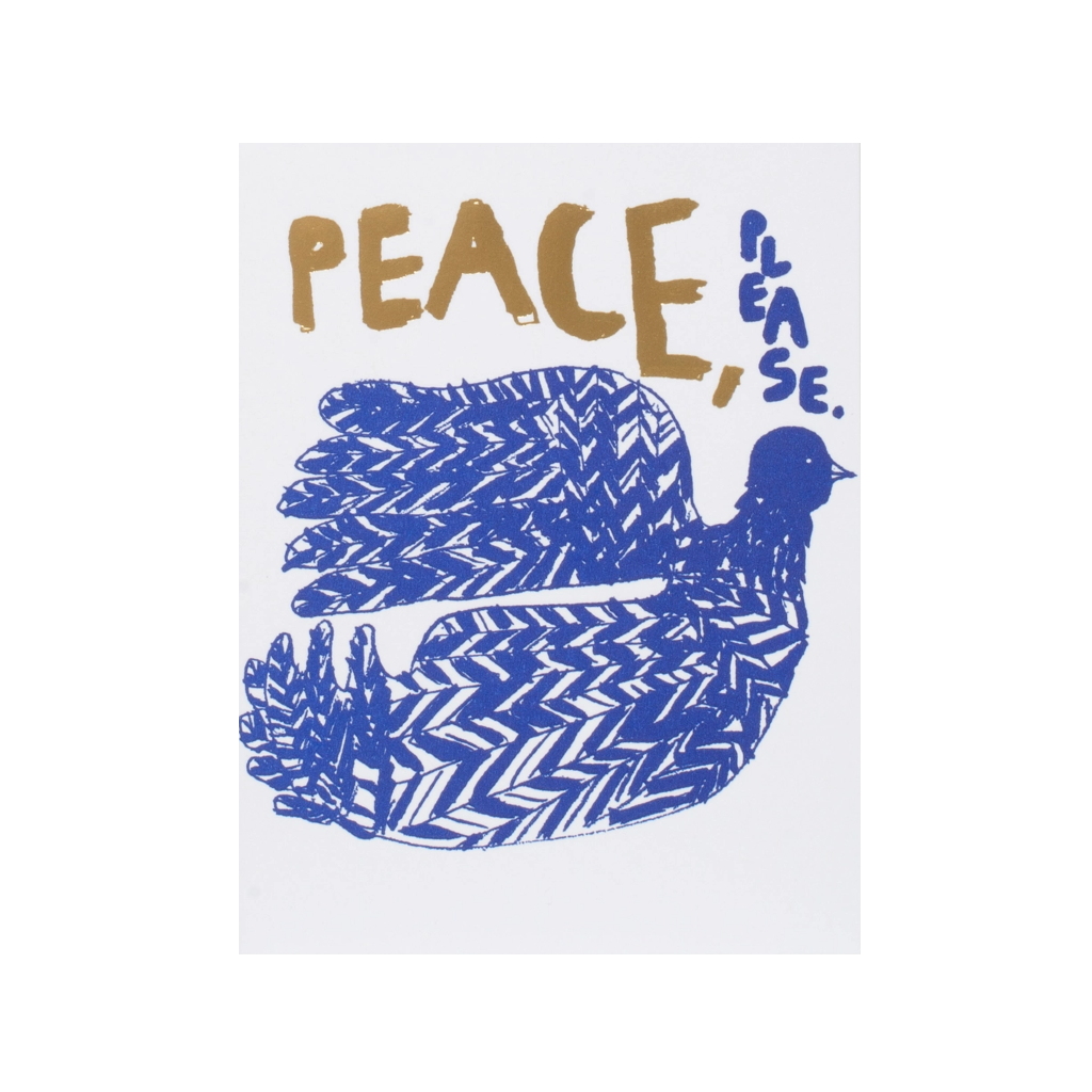 Peace Please Blank Card Egg Press Cards - Any Occasion