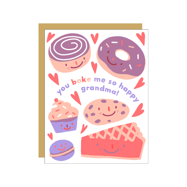 You Bake Me So Happy Grandma Card Egg Press Cards - Any Occasion