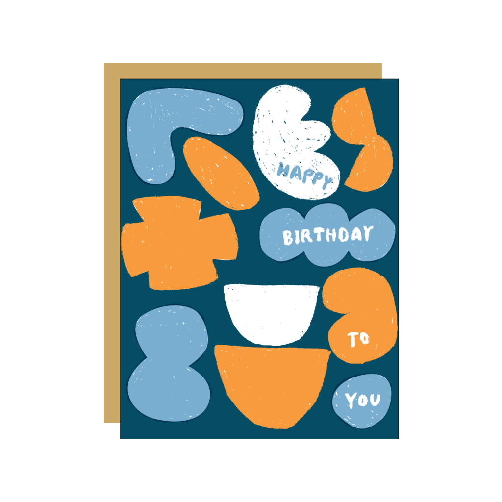 Shapes Birthday Card Egg Press Cards - Birthday