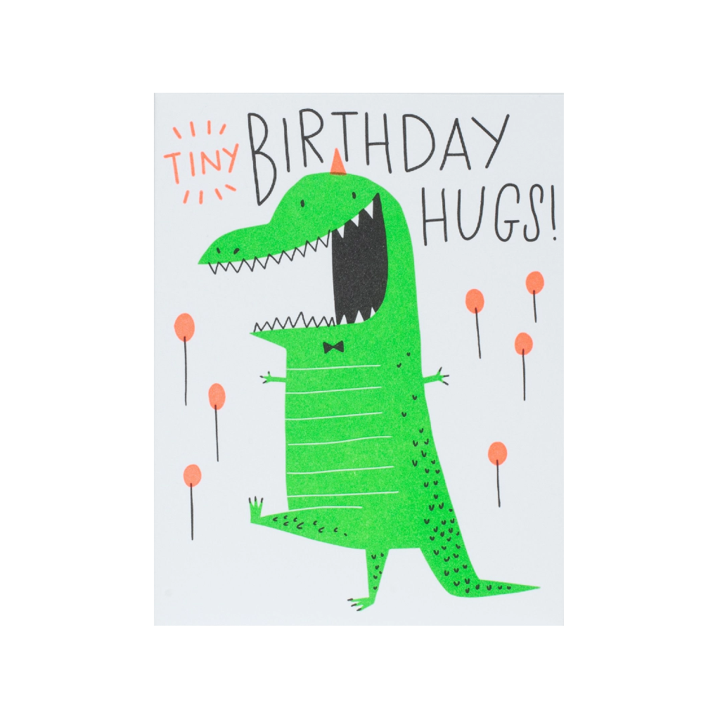 Tiny Hugs Birthday Card Egg Press Cards - Birthday