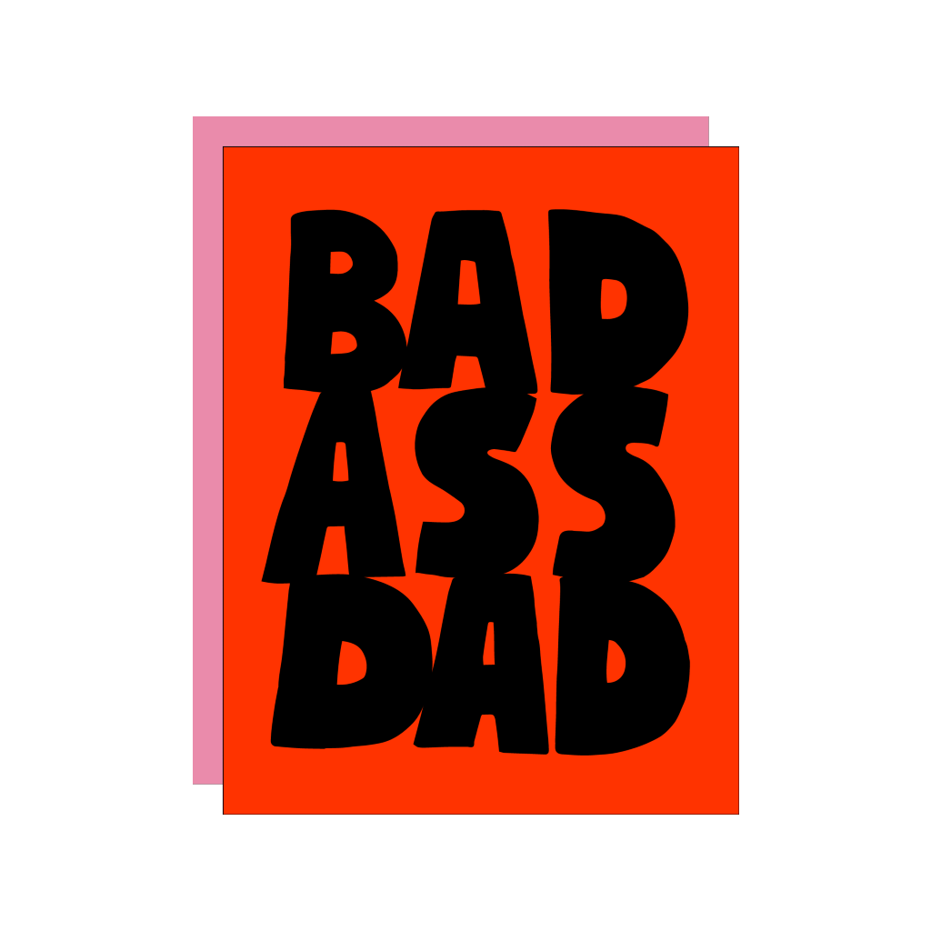 Bad *ss Dad Father's Day Card Egg Press Cards - Father's Day