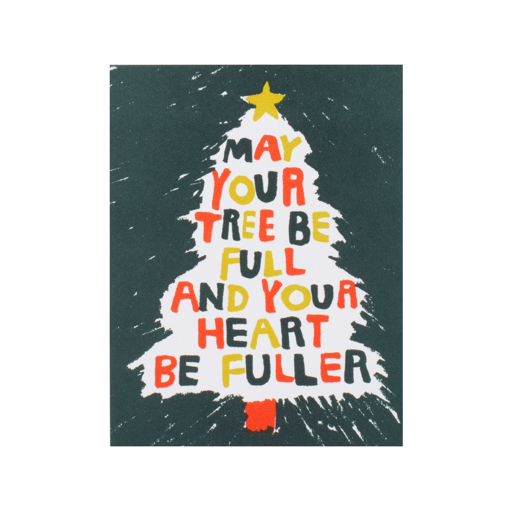 Full Christmas Tree Christmas Card Egg Press Cards - Holiday - Christmas