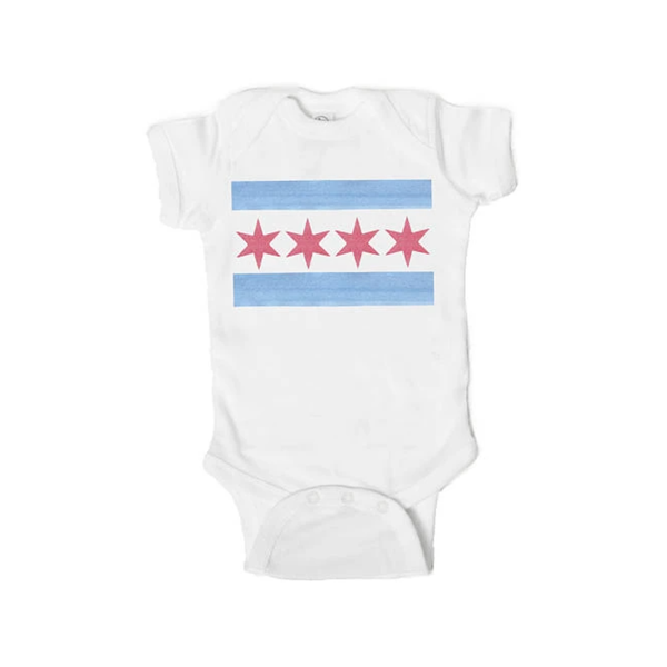 Chicago Flag Onesie Emerson & Friends Apparel & Accessories - Clothing - Baby & Toddler - One-Pieces & Onesies