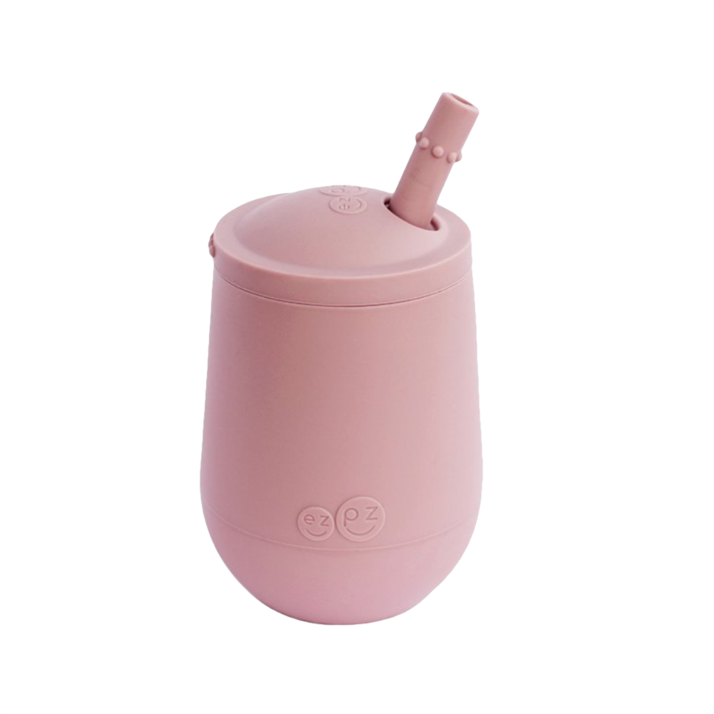 BLUSH Mini Cup & Straw Training System ezpz Baby & Toddler - Nursing & Feeding - Baby Bottles & Sippy Cups