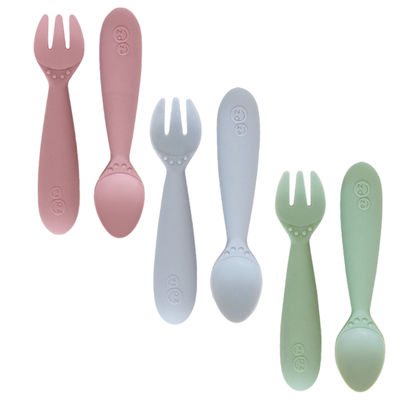 Mini Utensils - Spoon and Fork Set EZPZ Baby & Toddler - Nursing & Feeding - Plates, Bowls & Utensils