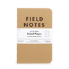 RULED PAPER Field Notes Original Kraft Notebook - GRAPH, RULED, PLAIN, MIXED Field Notes Brand Books - Blank Notebooks & Journals