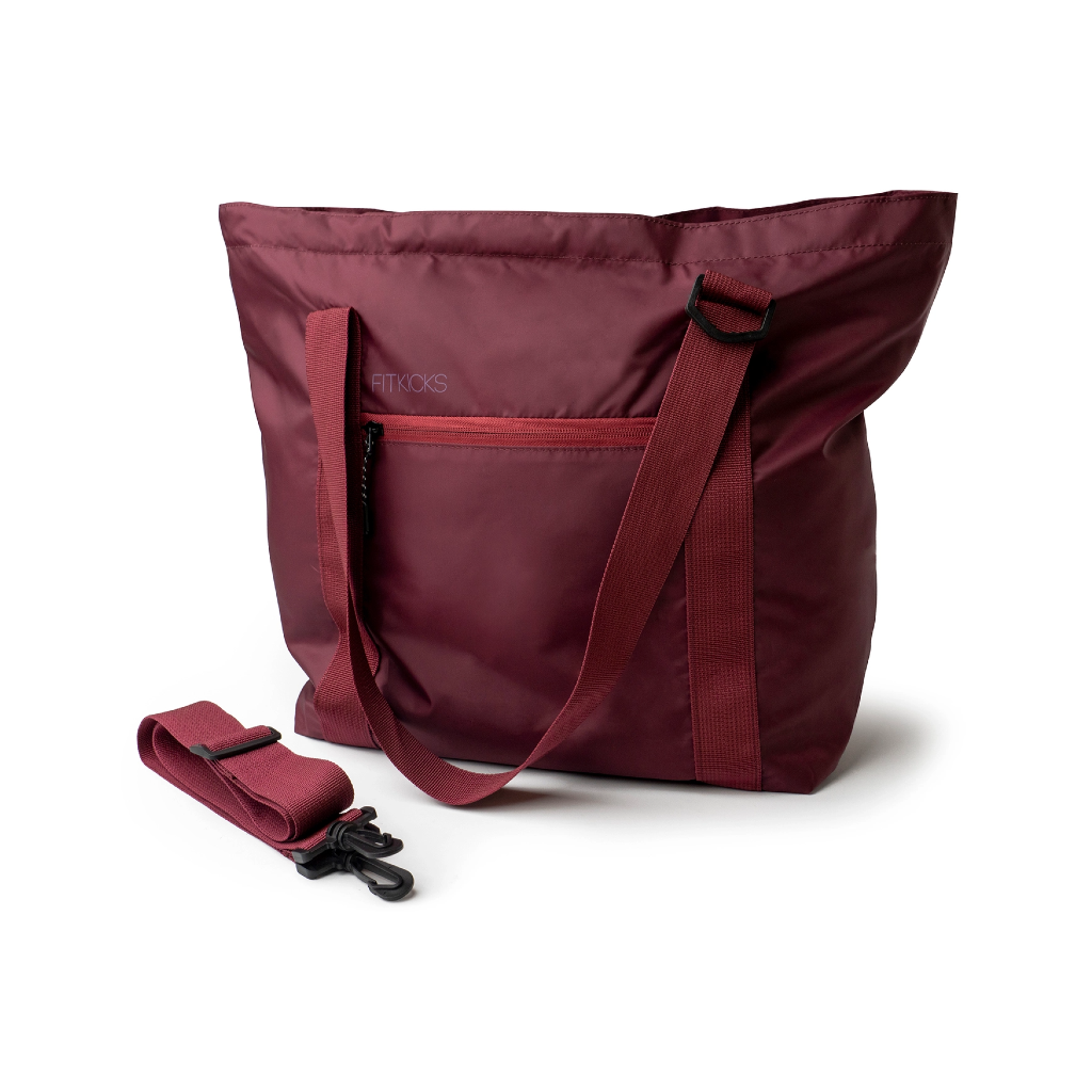 BURGUNDY Hideaway Packable Duffle Bag FITKICKS Apparel & Accessories - Bags