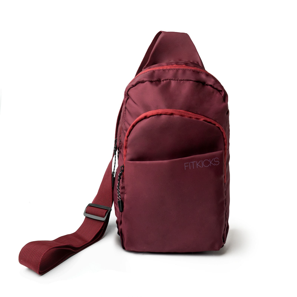 BURGUNDY Hideaway Packable Sling FITKICKS Apparel & Accessories - Bags