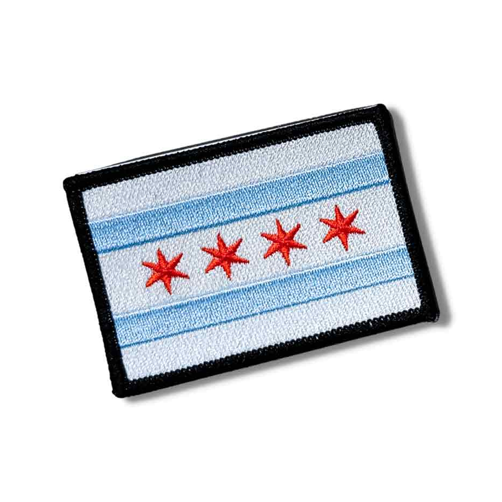 Chicago Flag Patch Flags For Good Apparel & Accessories - Appliques & Patches