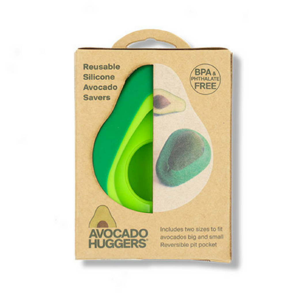 Green Avocado Food Huggers - Set of 2 Food Huggers Home - Kitchen - Reusable Food Storage Bags & Containers
