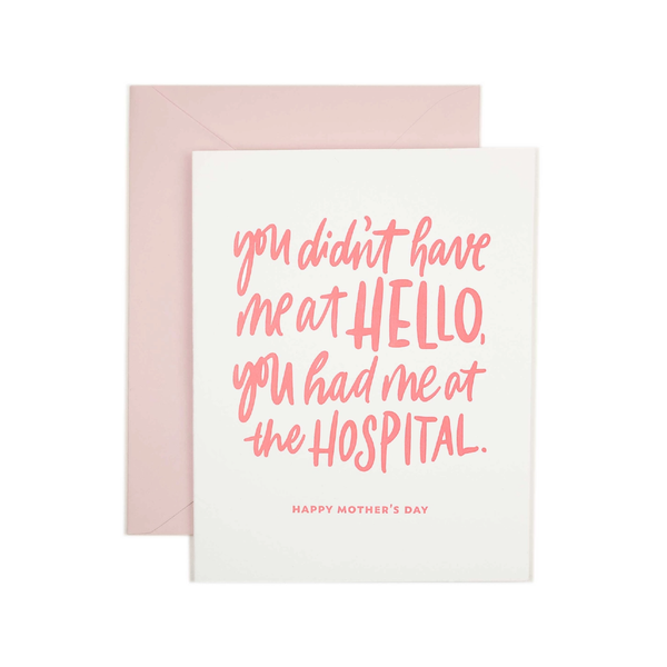 FFI MOTHER'S DAY CARD THE HOSPITAL Friendly Fire Paper Cards - Holiday - Mother's Day