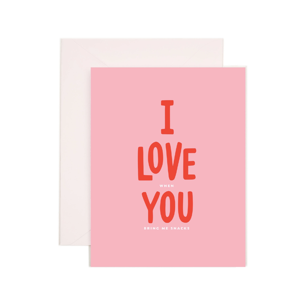 FFI CARD LOVE BRING SNACKS Friendly Fire Paper Cards - Love