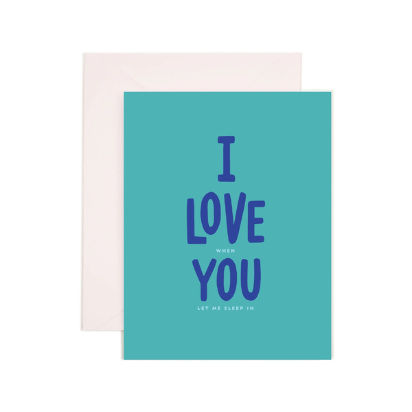 FFI CARD LOVE SLEEP IN Friendly Fire Paper Cards - Love