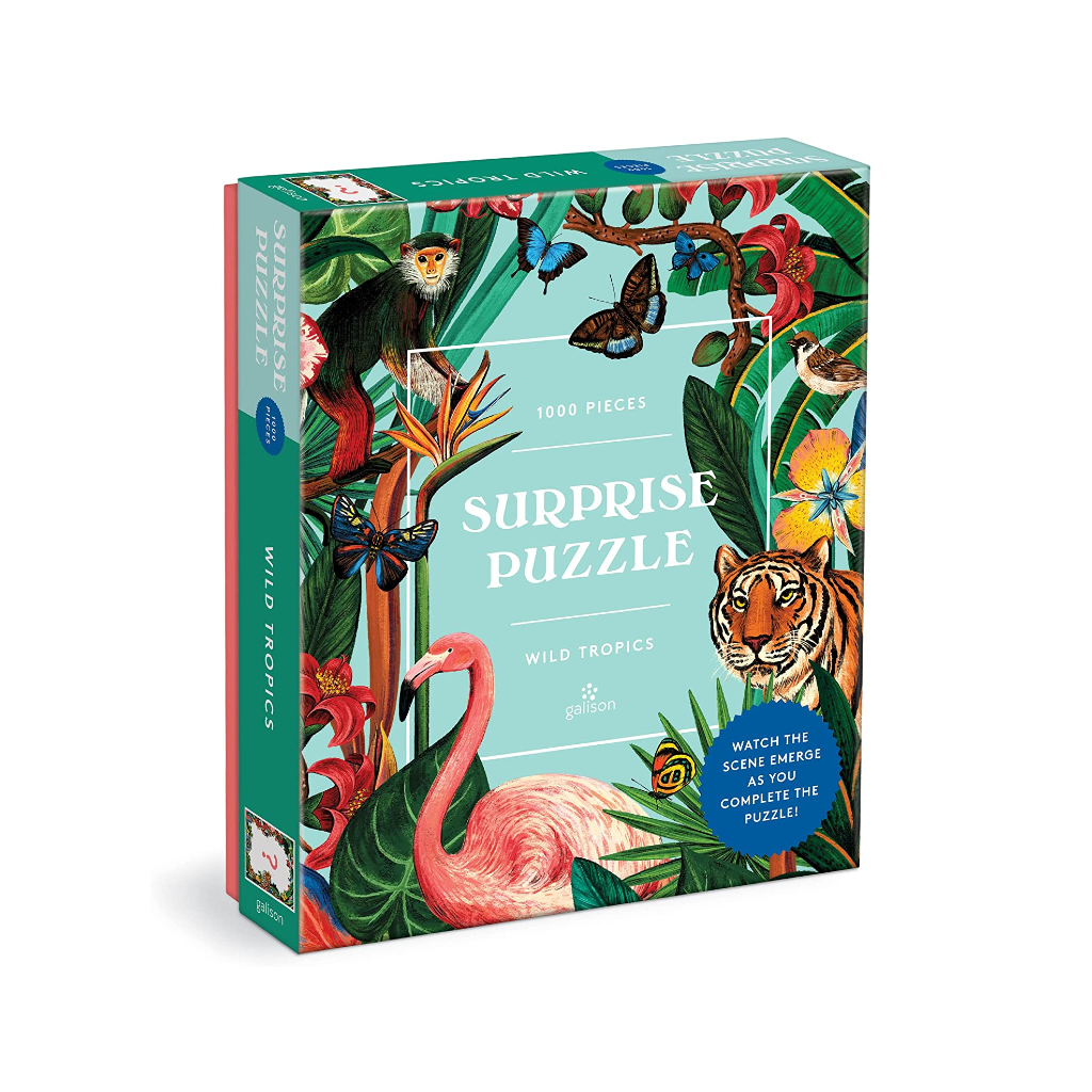 Wild Tropics Surprise 1000 Piece Jigsaw Puzzle Galison Toys & Games - Puzzles & Games - Jigsaw Puzzles