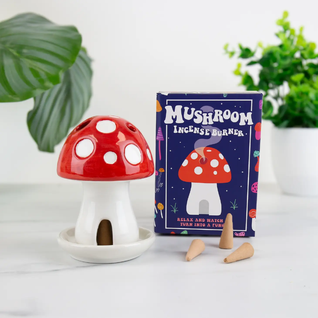 Mushroom Incense Burner GIFT REPUBLIC Home - Candles - Incense, Diffusers, Air Fresheners & Room Sprays