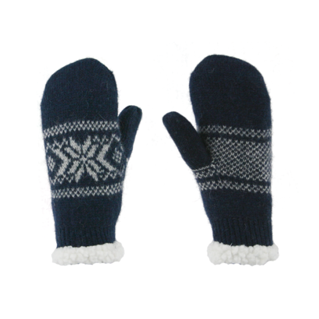 Navy Snowflake Mittens - Adult Grand Sierra Apparel & Accessories - Winter - Adult - Gloves & Mittens