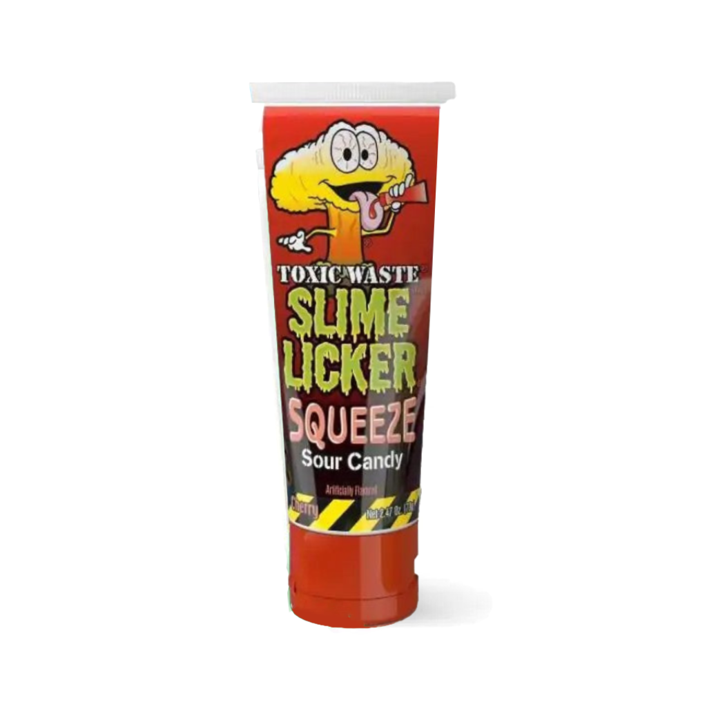 Cherry Toxic Waste Slime Licker Sour Squeeze Candy Grandpa Joe's Candy Candy, Chocolate & Gum