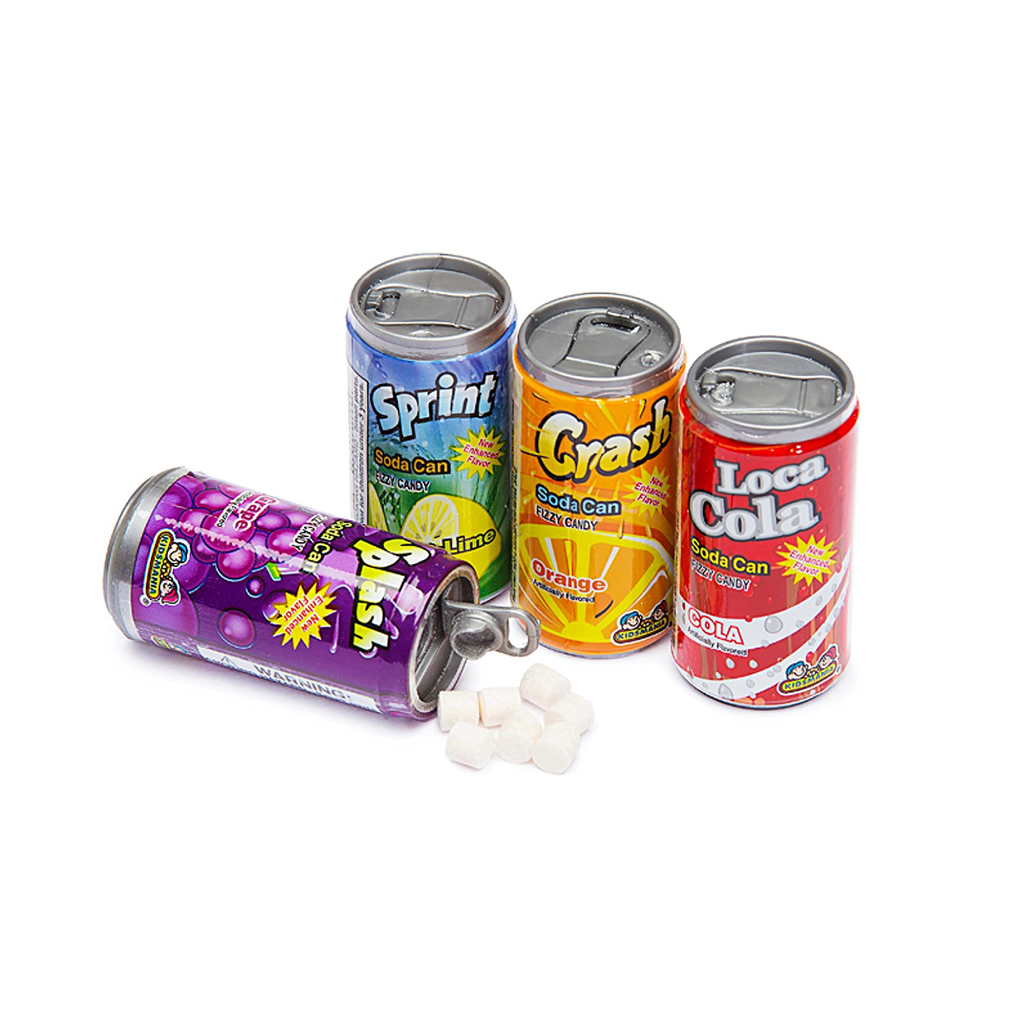 Fizzing Soda Can Candy - Assorted Flavors Grandpa Joe's Candy Candy, Chocolate & Gum