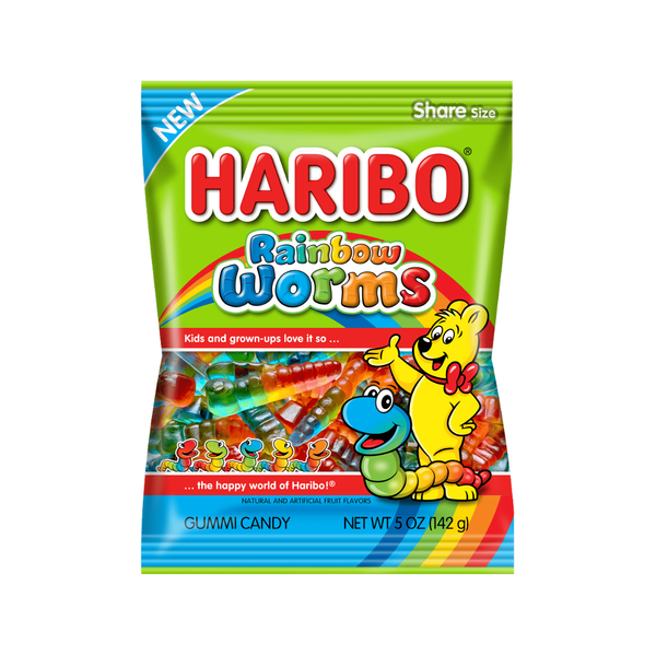 Haribo Rainbow Worms Grandpa Joe's Candy Candy, Chocolate & Gum