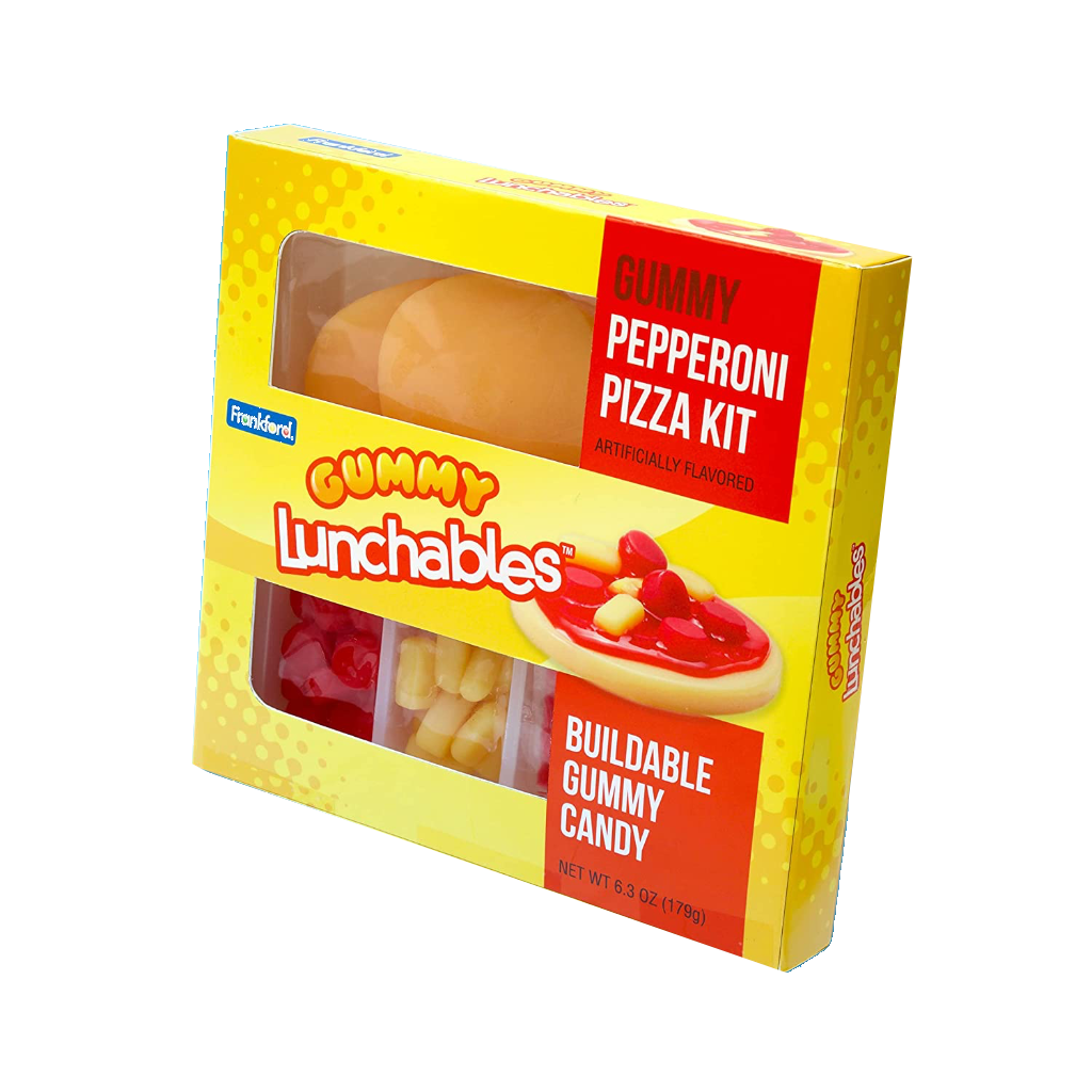 Lunchables Gummy Candy Pepperoni Pizza Kit Grandpa Joe's Candy Candy, Chocolate & Gum