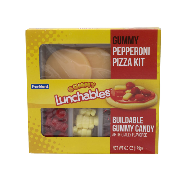 Lunchables Gummy Candy Pepperoni Pizza Kit Grandpa Joe's Candy Candy, Chocolate & Gum