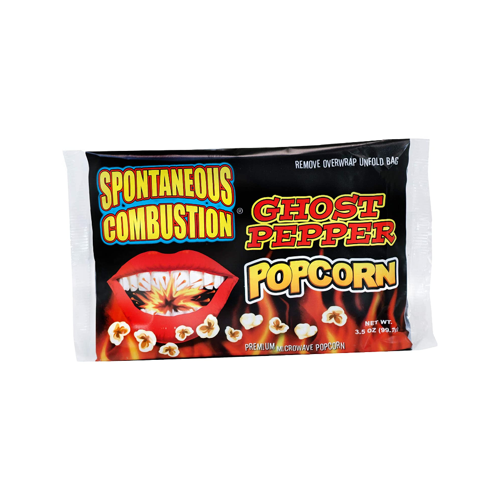 Spontaneous Combustion Ghost Pepper Popcorn Grandpa Joe's Candy Candy, Chocolate & Gum