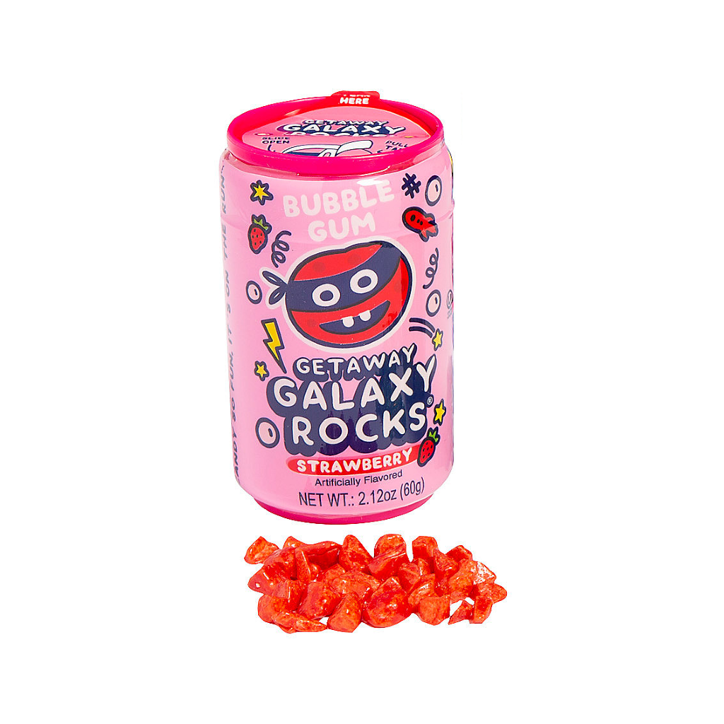 Strawberry Galaxy Rocks Gum Grandpa Joe's Candy Candy, Chocolate & Gum