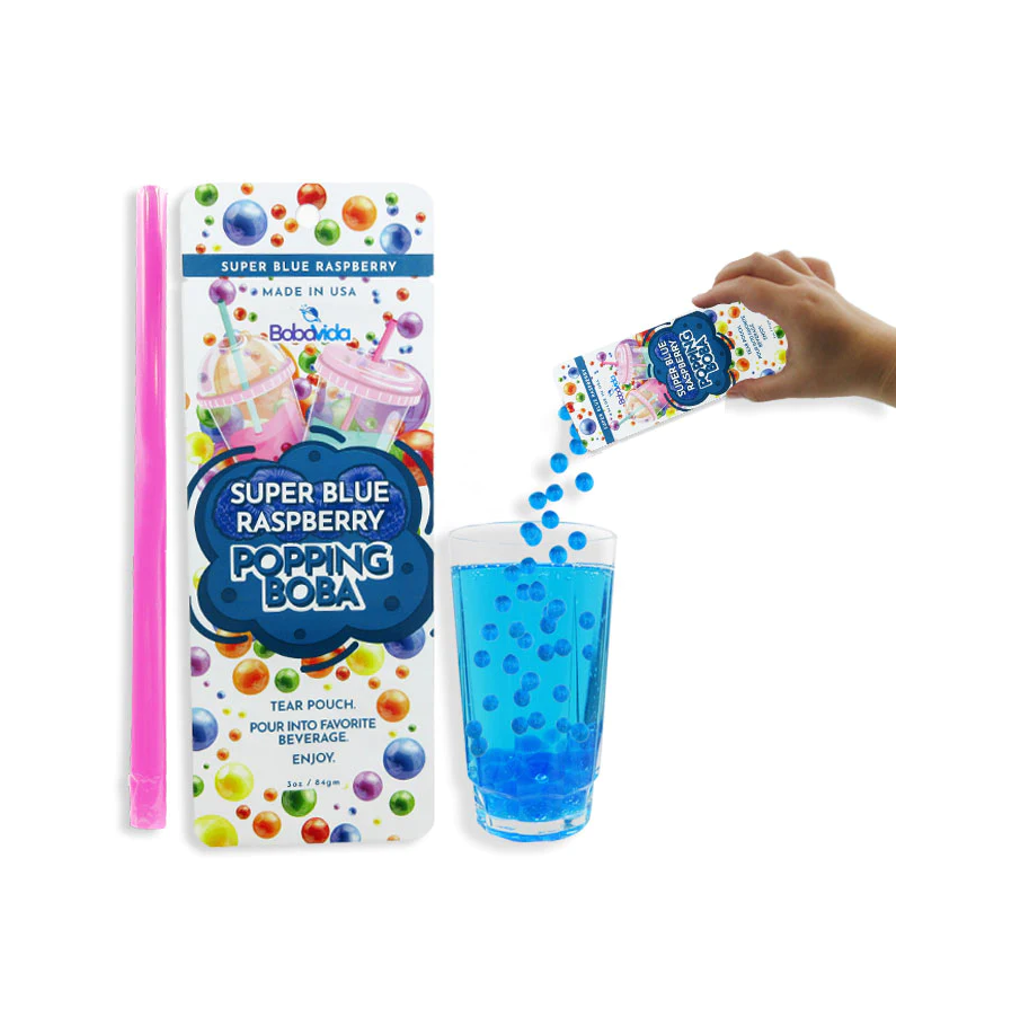 Super Blue Raspberry Popping Boba Grandpa Joe's Candy Candy, Chocolate & Gum