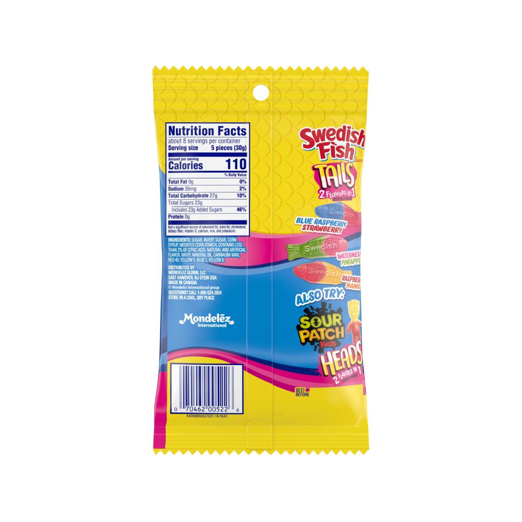  Swedish Fish Tails 2 Flavors In 1 Gummy Candy Individual  Packs