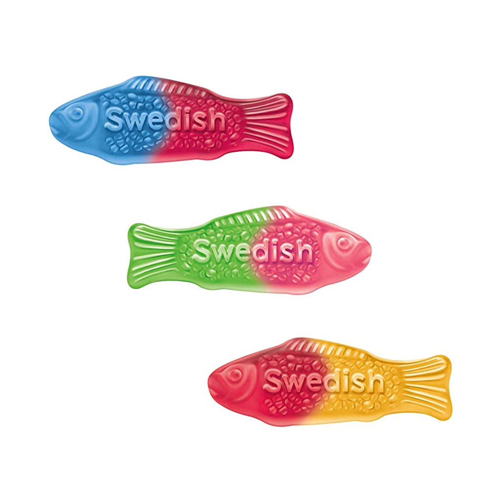 Swedish Fish Tails 2 Flavors in 1 Soft & Chewy Candy - 4 oz