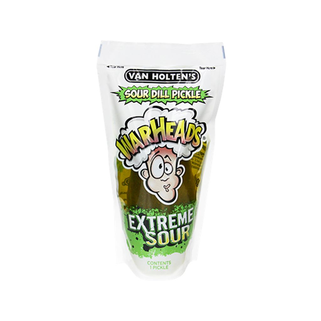 Van Holten's Warheads Sour Dill Pickle In Pouch Grandpa Joe's Candy Candy, Chocolate & Gum