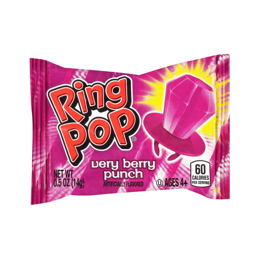 VERY BERRY PUNCH Ring Pop Candy Grandpa Joe's Candy Candy, Chocolate & Gum