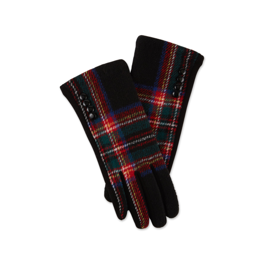 Black HWR GLOVES DAPHANIE PLAID Hadley Wren Apparel & Accessories - Winter - Adult - Gloves & Mittens