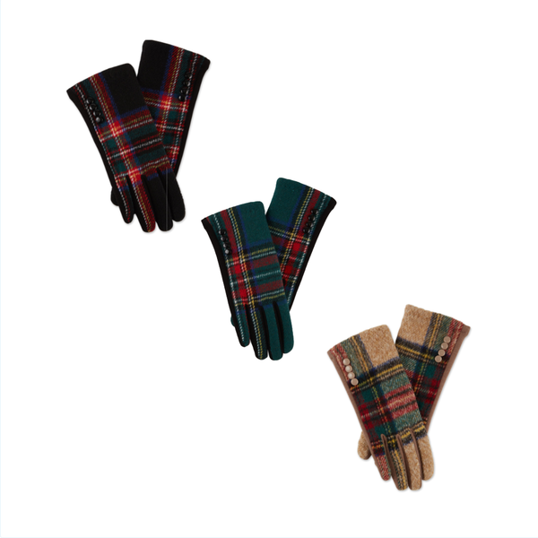 HWR GLOVES DAPHANIE PLAID Hadley Wren Apparel & Accessories - Winter - Adult - Gloves & Mittens