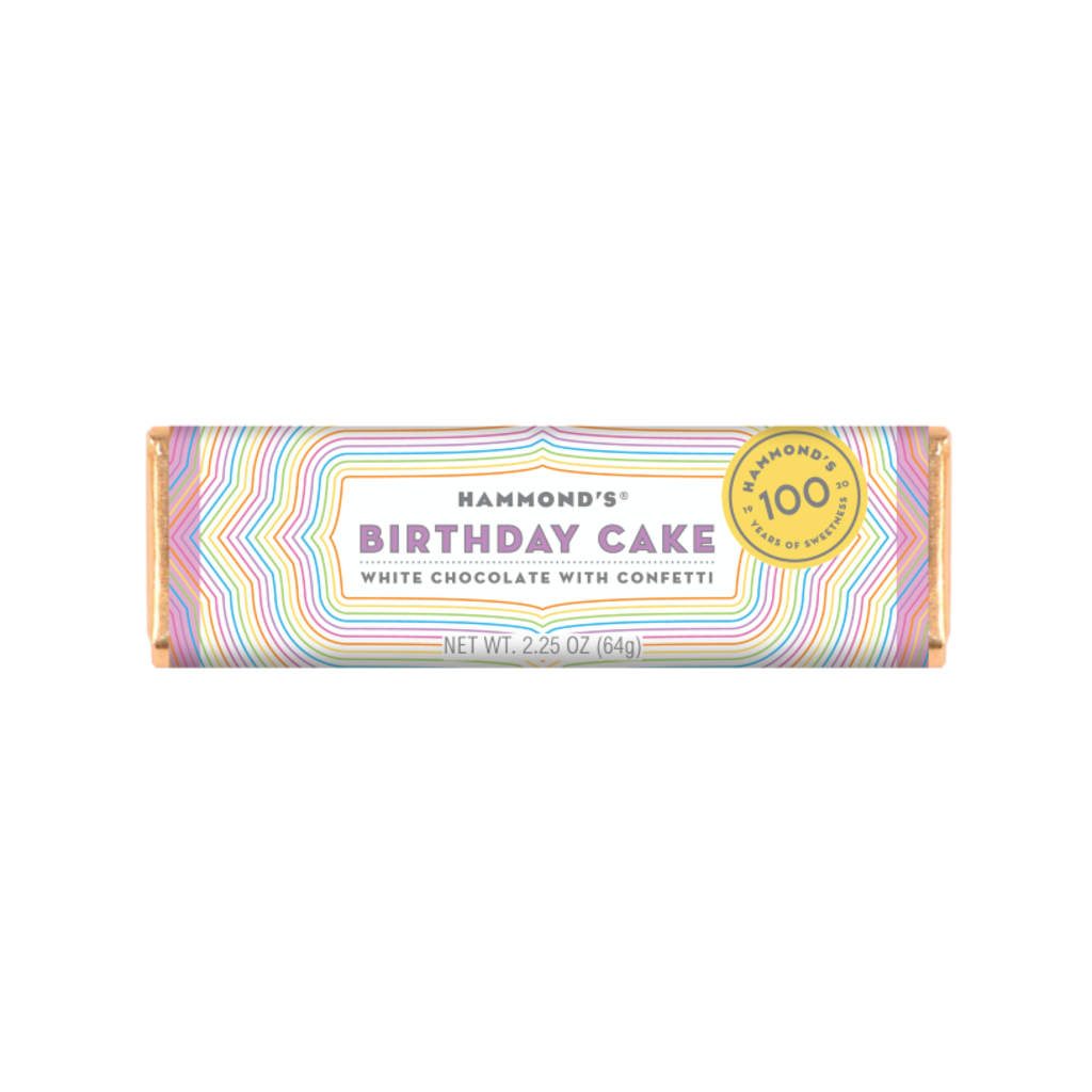 Hammond's White Chocolate Birthday Cake Bar Hammond's Candies Candy & Gum