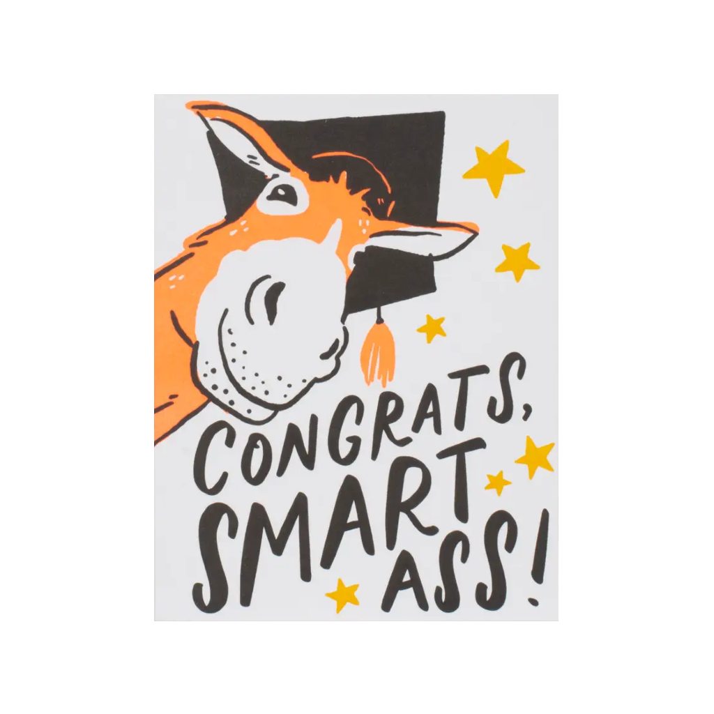 Smart Ass Grad Graduation Card Hello!Lucky Cards - Graduation