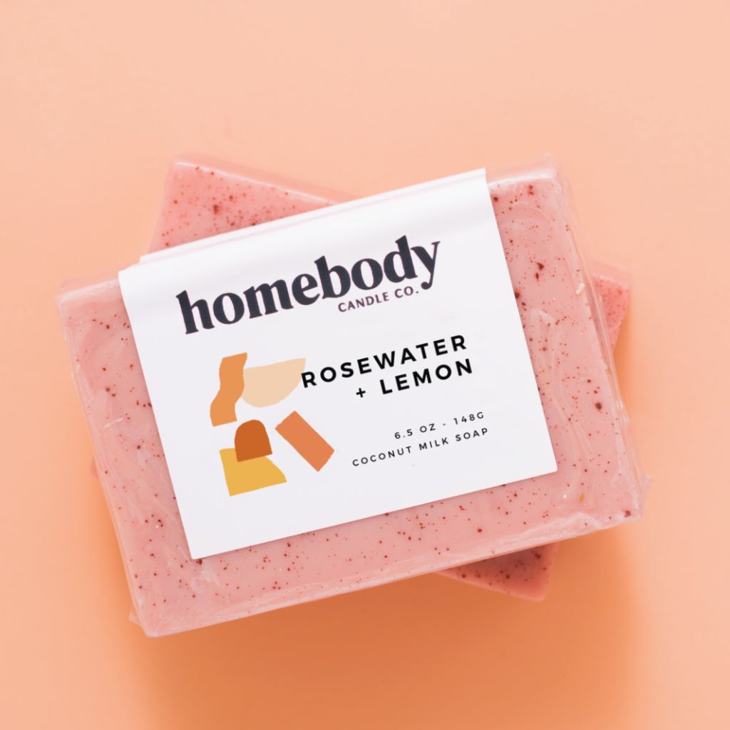 ROSEWATER + LEMON Milk Soar Bars Homebody Candle Co Home - Bath & Body - Soap