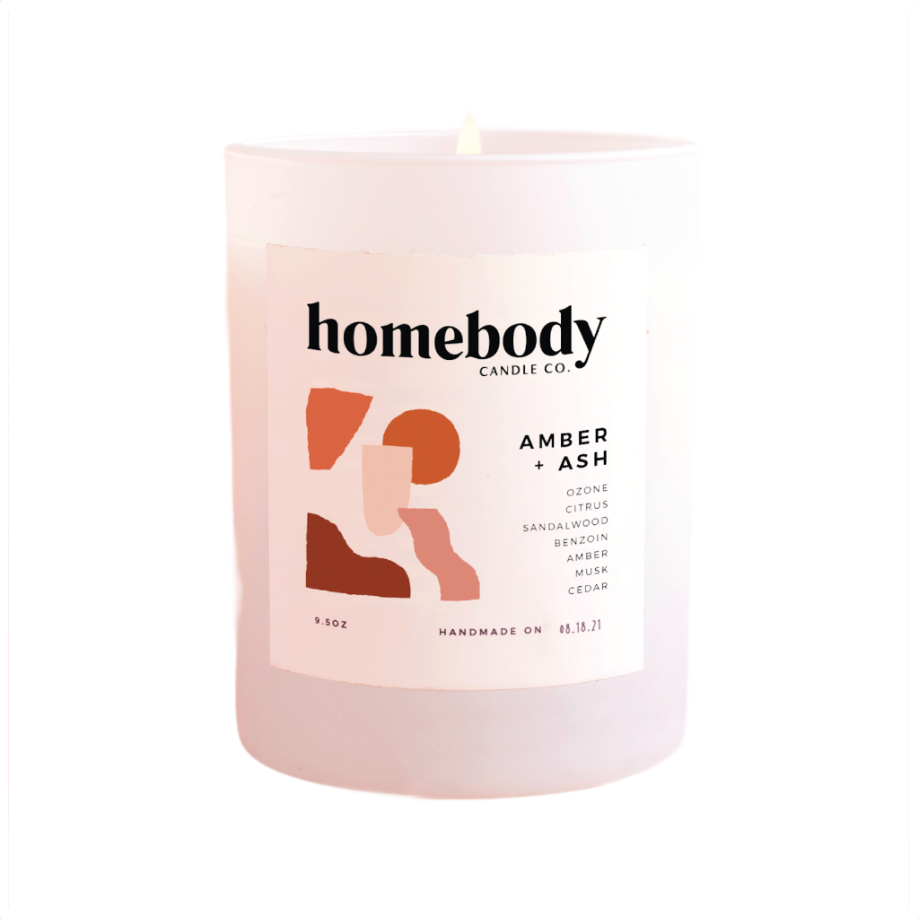 AMBER & ASH HOM CANDLE BURN & BLOOM Homebody Candle Co Home - Candles - Specialty
