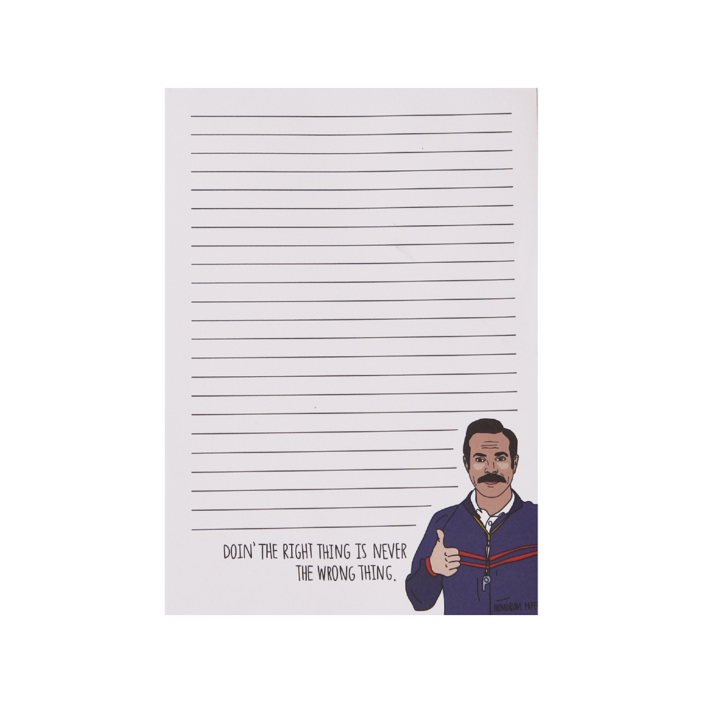 HUM NOTEPAD TED LASSO Humdrum Paper Books - Blank Notebooks & Journals - Notepads