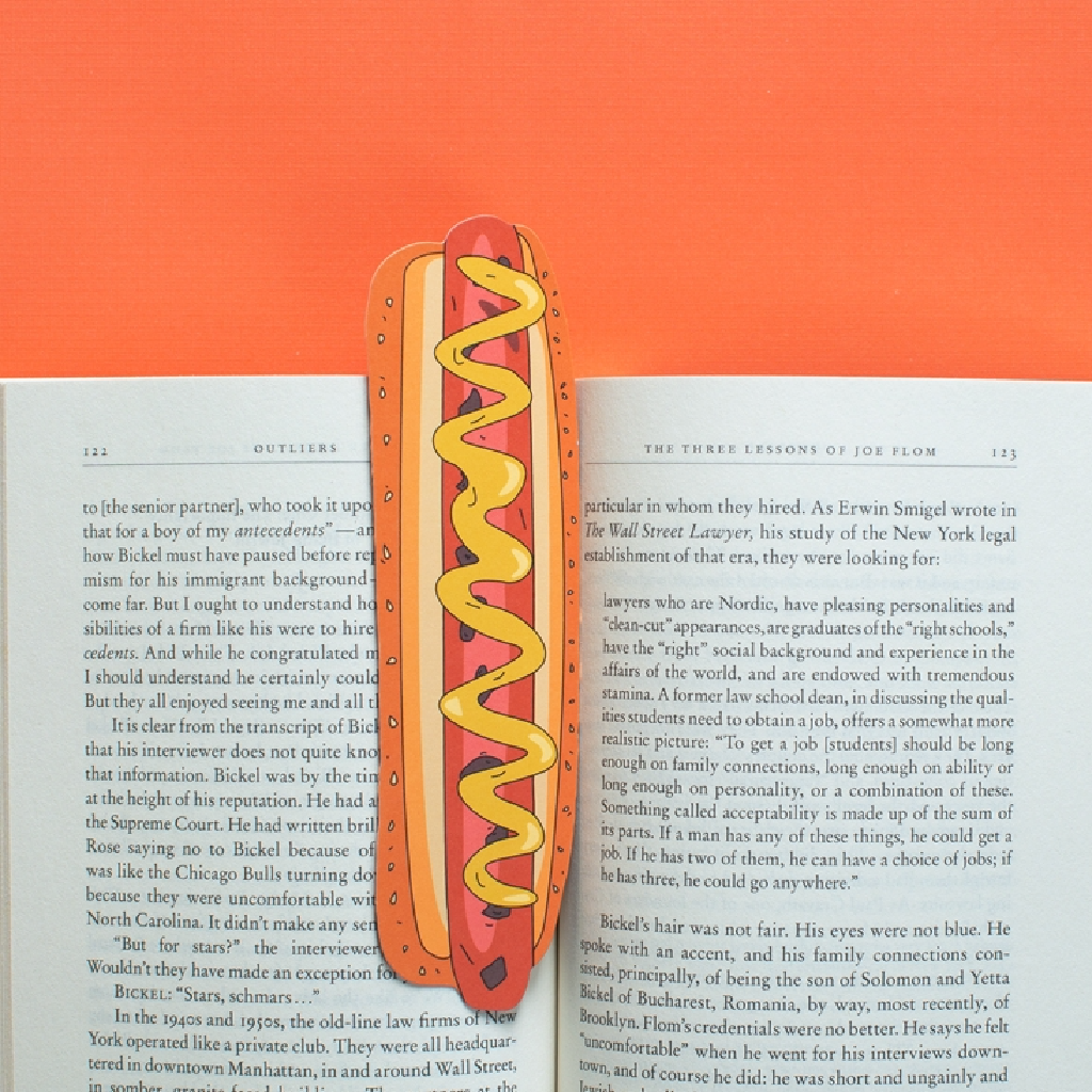 Hot Dog Bookmark Humdrum Paper Books