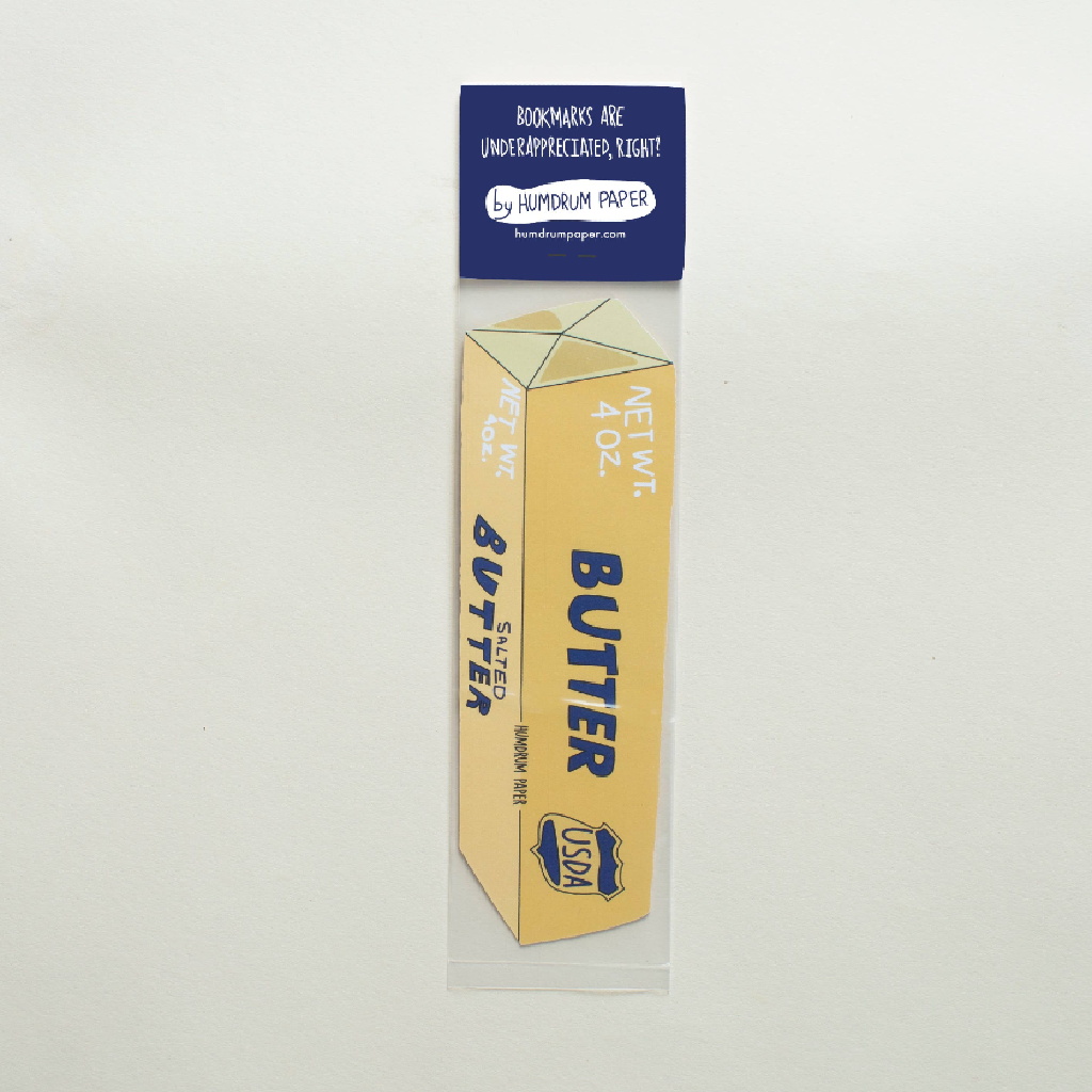 Stick of Butter Bookmark Humdrum Paper Books